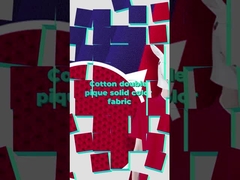 Solid Color Cotton Pique Fabric 26S Waterproof Stretch Combed Material