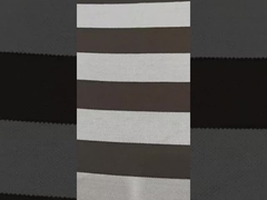 Smooth Striped Textured Fabric , Modal Hot Shell Black And White Stripe Fabric