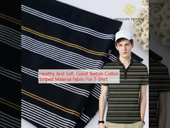 Healthy And Soft  Good Texture Cotton ​Striped Material Fabric For T-Shirt